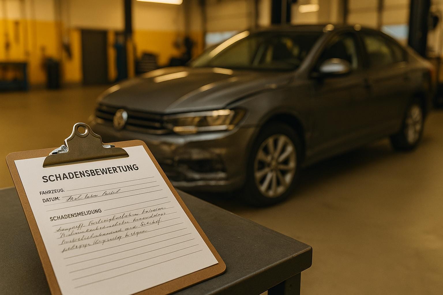 Was umfasst eine Schadensbewertung vor der Reparatur?