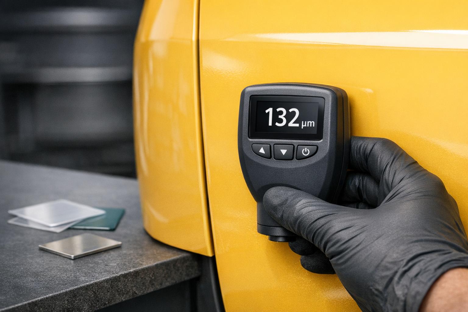 Wie funktioniert die Lackdickenmessung?