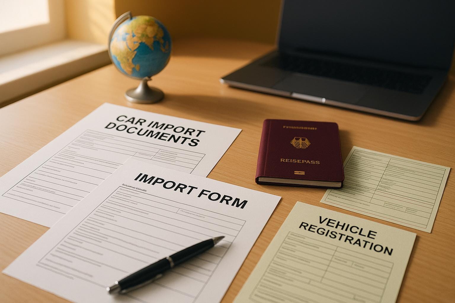 Welche Dokumente sind für den Fahrzeugimport nötig?