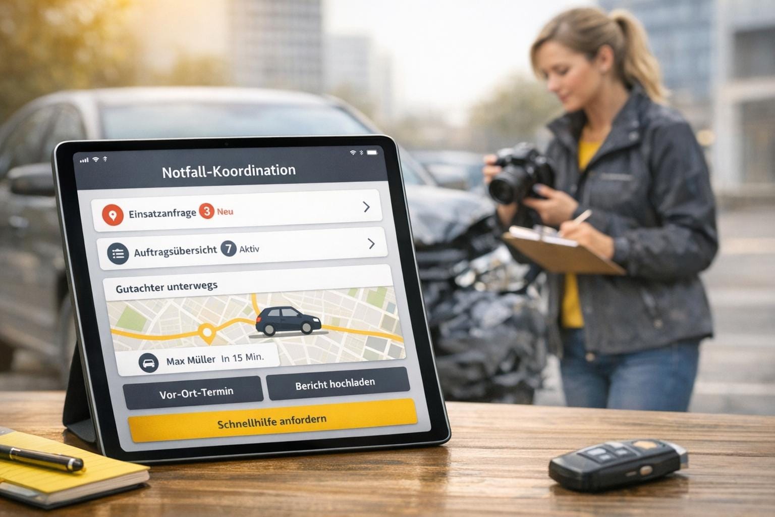 Wie funktioniert Notfallkoordination bei KFZ-Gutachten?