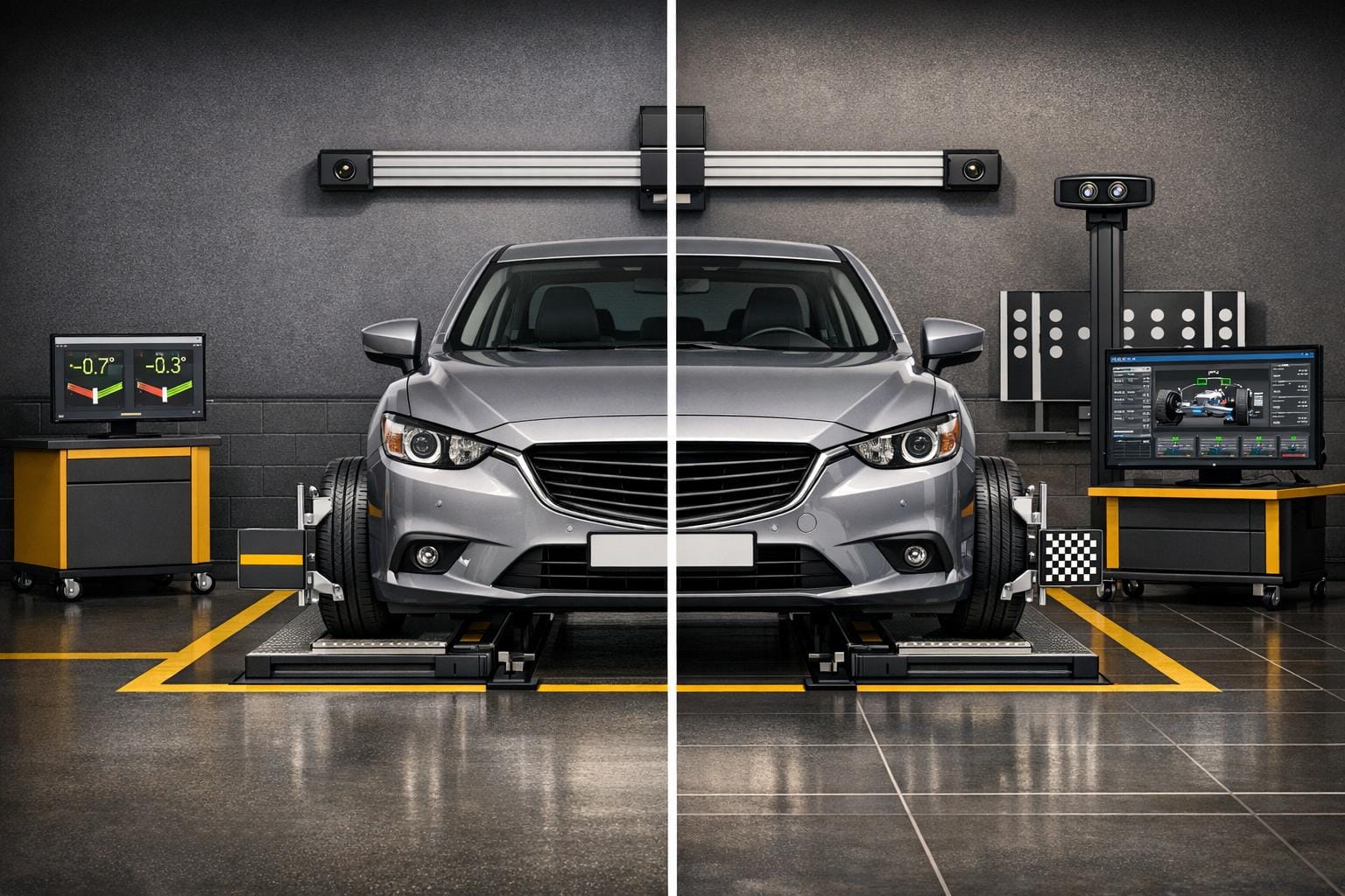 Unterschiede zwischen 2D- und 3D-Achsvermessung