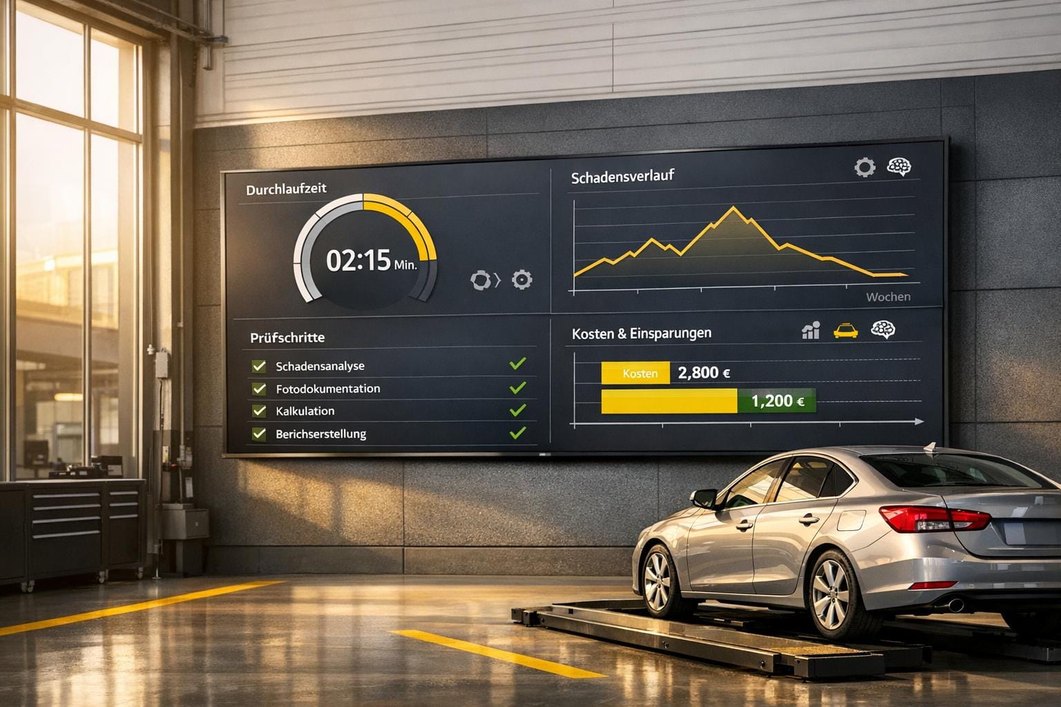 5 Vorteile von Echtzeit-Dashboards für KFZ-Gutachten