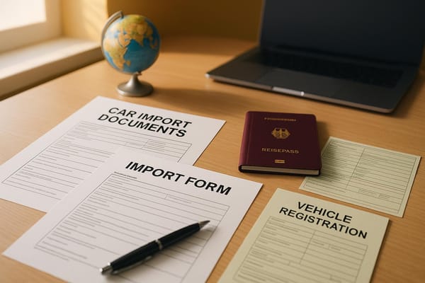 Welche Dokumente sind für den Fahrzeugimport nötig?