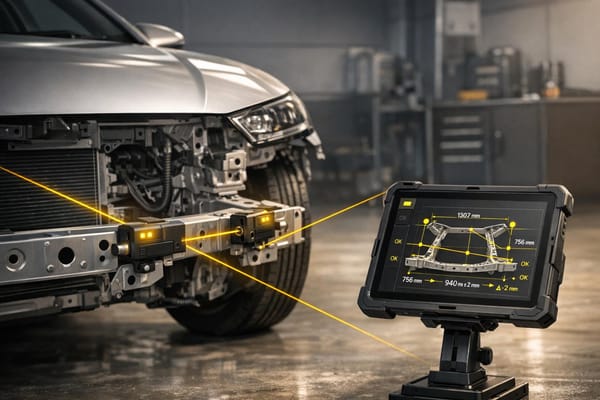 Kabellose Rahmenvermessung: Vorteile für KFZ-Gutachter