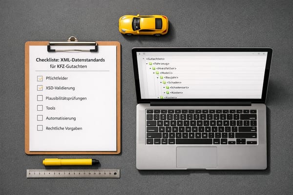 Checkliste: XML-Datenstandards für KFZ-Gutachten
