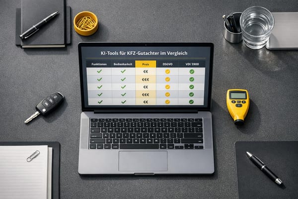 KI-Tools für KFZ-Gutachter im Vergleich